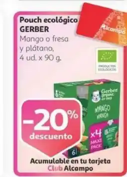Alcampo GERBER Pouch ecológico oferta