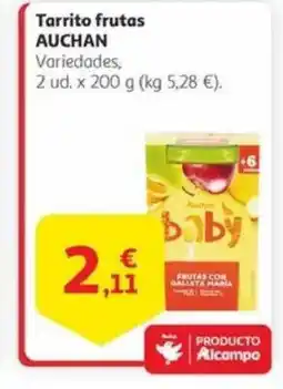 Alcampo AUCHAN Tarrito frutas oferta