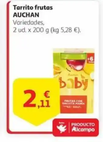 Alcampo AUCHAN Tarrito frutas oferta