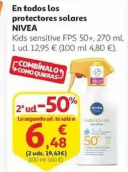 Alcampo NIVEA En todos los protectores solares oferta