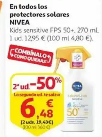 Alcampo NIVEA En todos los protectores solares oferta