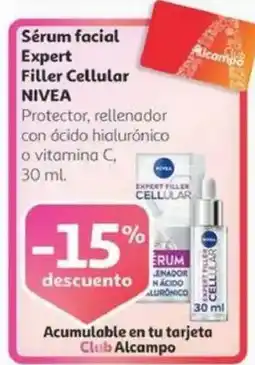 Alcampo NIVEA Sérum facial Expert Filler Cellular oferta
