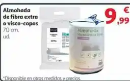 Alcampo Almohada de fibra extra o visco-copos oferta