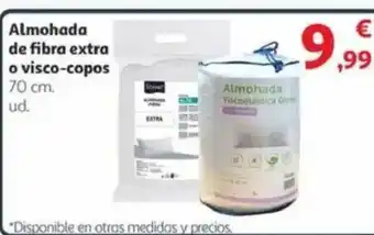 Alcampo Almohada de fibra extra o visco-copos oferta