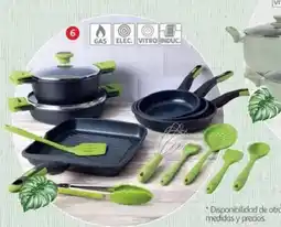 Alcampo MONIX Sartenes de aluminio fundido y utensilios de cocina de silicona oferta