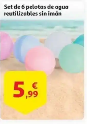 Alcampo Set de 6 pelotas de agua reutilizables sin imán oferta
