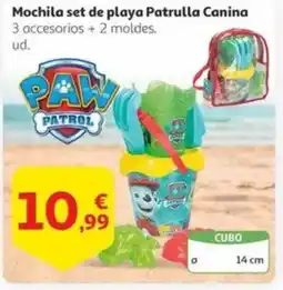 Alcampo Mochila set de playa Patrulla Canina oferta