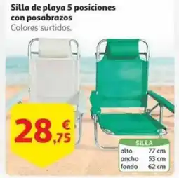 Alcampo Silla de playa 5 posiciones oferta