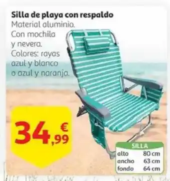 Alcampo Silla de playa con respaldo oferta