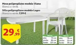 Alcampo Mesa polipropileno modelo Viana oferta