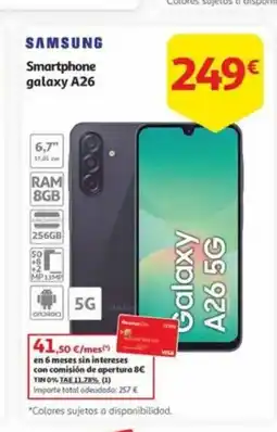 Alcampo SAMSUNG Smartphone galaxy A26 oferta