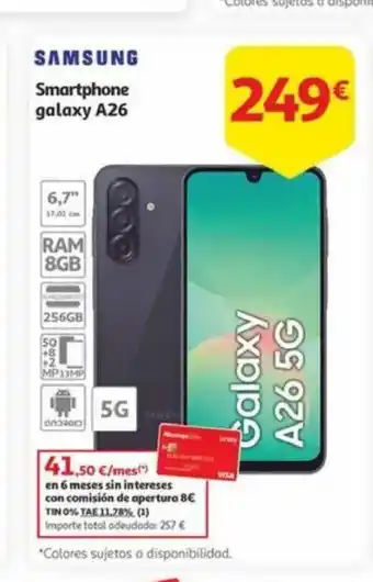 Alcampo SAMSUNG Smartphone galaxy A26 oferta