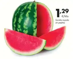 Supermercados Lupa Sandía rayada sin pepitas oferta