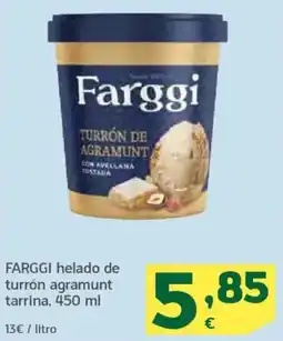 HiperDino FARGGI helado de turrón agramunt tarrina oferta