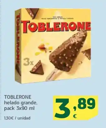 HiperDino Toblerone helado grande oferta