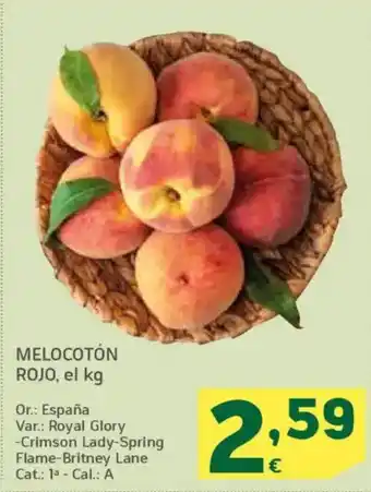 HiperDino Melocotón rojo oferta