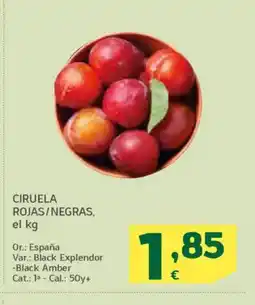HiperDino Ciruela rojas/negras oferta