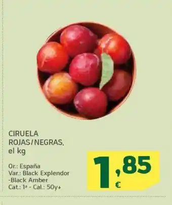 HiperDino Ciruela rojas/negras oferta