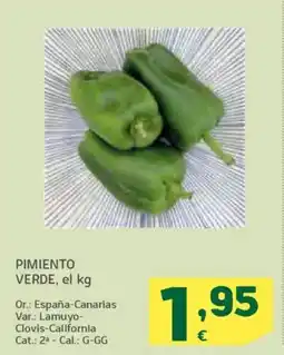 HiperDino Pimiento verde oferta