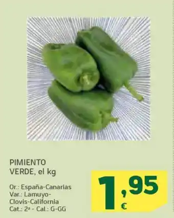 HiperDino Pimiento verde oferta