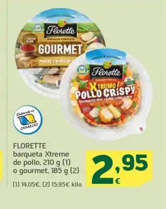 HiperDino FLORETTE barqueta Xtreme de pollo oferta