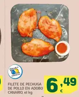 HiperDino Filete de pechuga de pollo en adobo canario oferta