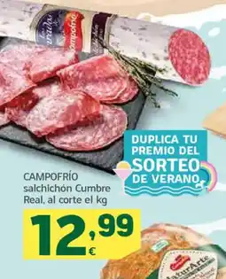 HiperDino CAMPOFRÍO salchichón Cumbre Real oferta