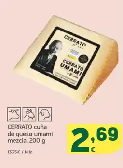 HiperDino CERRATO cuña de queso umami mezcla oferta