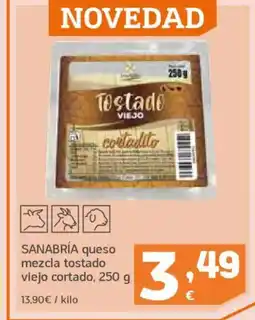 HiperDino SANABRÍA queso mezcla tostado viejo cortado oferta