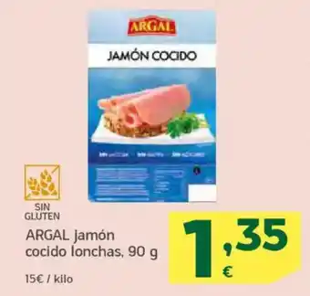 HiperDino ARGAL jamón cocido lonchas oferta