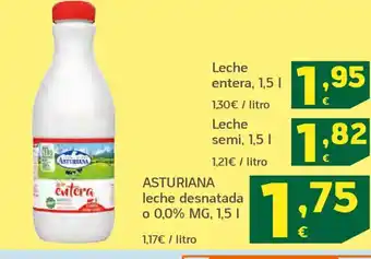 HiperDino ASTURIANA leche desnatada oferta