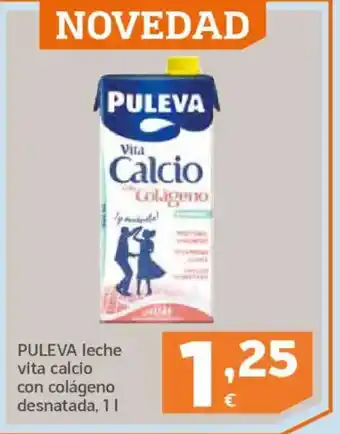 HiperDino PULEVA leche vita calcio con colágeno desnatada oferta