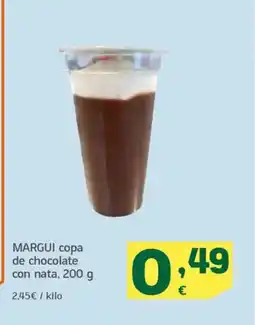 HiperDino MARGUI copa de chocolate con nata oferta