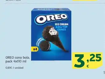 HiperDino OREO cono bola oferta