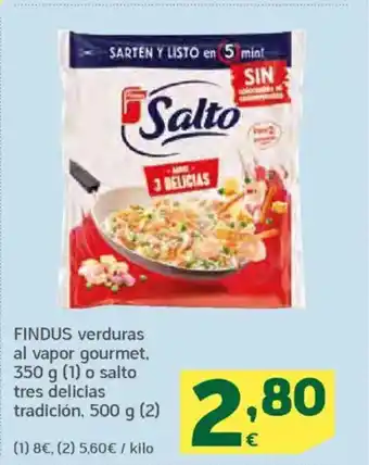 HiperDino FINDUS verduras al vapor gourmet oferta