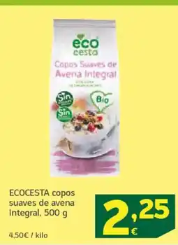 HiperDino ECOCESTA copos suaves de avena integral oferta