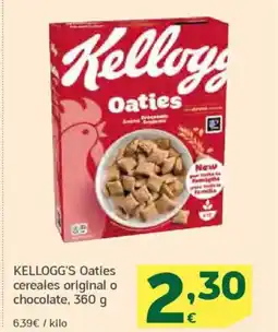 HiperDino KELLOGG'S Oaties cereales original o chocolate oferta