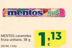 HiperDino MENTOS caramelos fruta unitario oferta