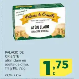 HiperDino PALACIO DE ORIENTE atún claro en aceite de oliva oferta
