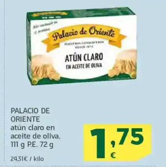 HiperDino PALACIO DE ORIENTE atún claro en aceite de oliva oferta