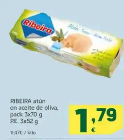 HiperDino RIBEIRA atún en aceite de oliva oferta