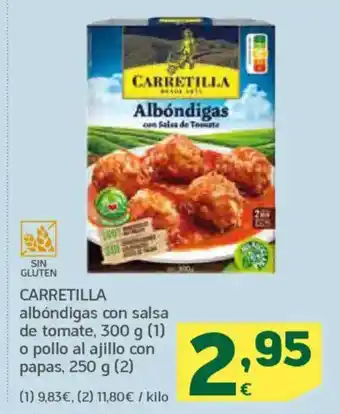 HiperDino CARRETILLA albóndigas con salsa de tomate oferta