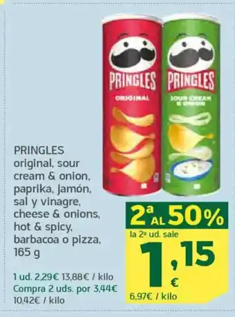HiperDino Pringles original, sour cream & onion oferta