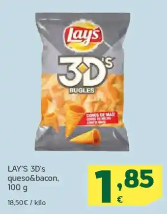 HiperDino LAY'S 3D's queso&bacon oferta