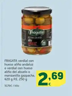 HiperDino Fragata verdial con hueso aliño andaluz o verdial con hueso oferta