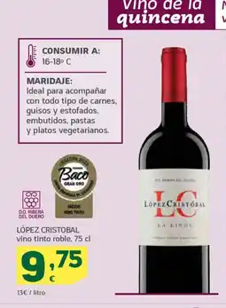 HiperDino LÓPEZ CRISTOBAL vino tinto roble oferta