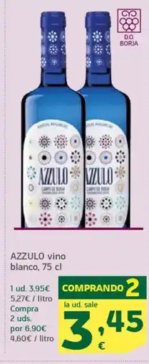 HiperDino AZZULO vino blanco oferta