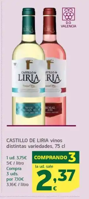 HiperDino CASTILLO DE LIRIA vinos distintas variedades oferta