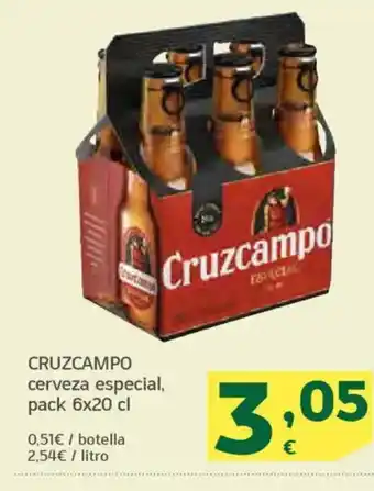 HiperDino CRUZCAMPO cerveza especial oferta