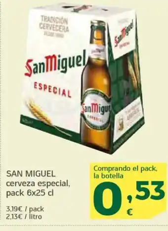 HiperDino SAN MIGUEL cerveza especial oferta